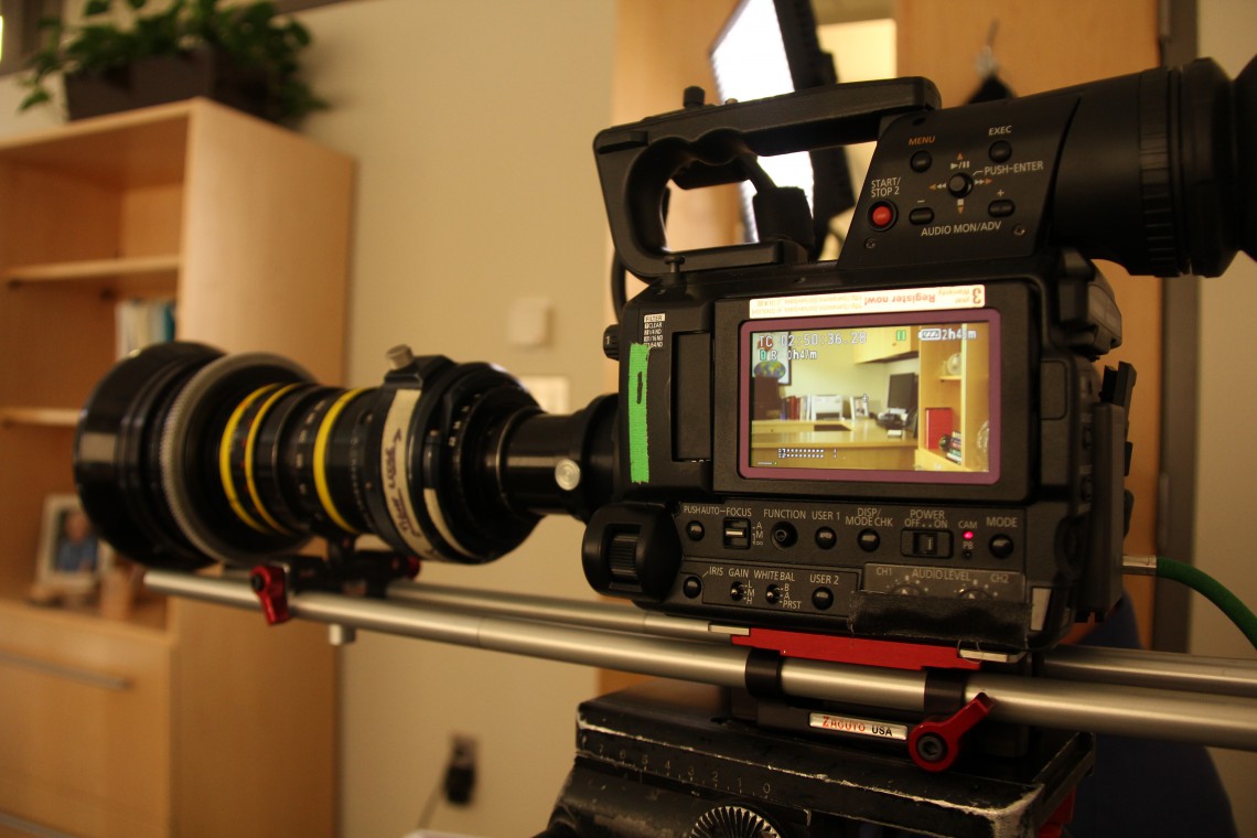 Panasonic AF100 with Angenieux Zoom lens